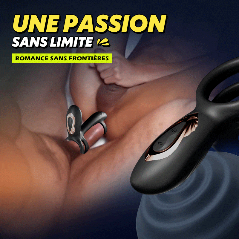 Warren - Anneau pénien double anneau premium 10 rotations + 10 vibrations